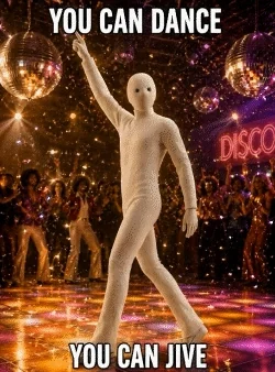 NEO dancing in a disco